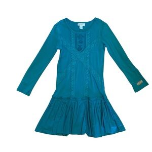 Naartjie Teal Blue Long Sleeve Dress size 6